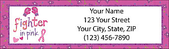 BCA Fighter in Pink Return Address Label