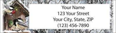 Winter Birds Return Address Label