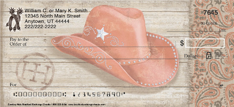 Cowboy Hats Personal Checks