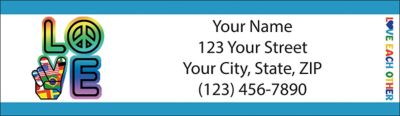 World Peace Return Address Label
