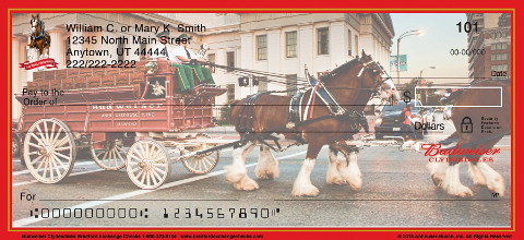 Budweiser Clydesdales Personal Checks