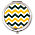 Green and Gold Chevron Compact