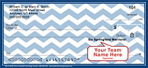Blue & White Chevron Personal Checks