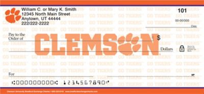 Clemson University Tigers Personal Checks