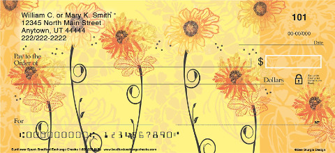 Sunflower Spunk Personal Checks
