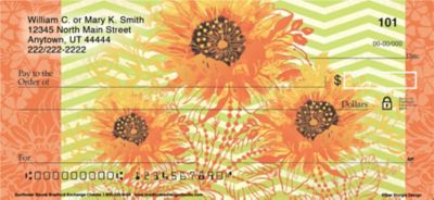 Sunflower Spunk Personal Checks