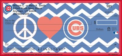 I Love the Cubs Chevron Personal Checks