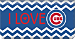 I Love the Cubs Chevron Checkbook Cover