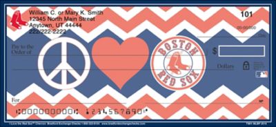 I Love the Red Sox Chevron Personal Checks