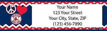 I Love the Red Sox™ Chevron Address Labels