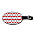 Red and Gray Chevron Leather Luggage Tag