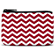 Red and White Chevron Coin Purse