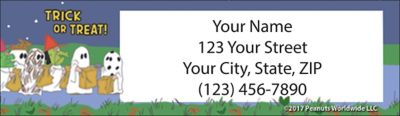 Peanuts It's the Great Pumpkin Address Labels