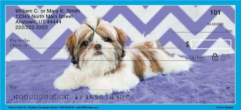 For the Love of Fluff! Flaunt Your Shih Tzu Love with this Fun Check Design