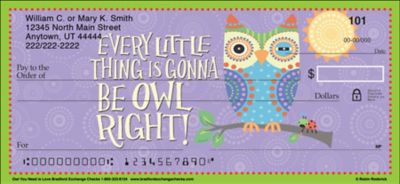 Always Give it Owl You've Got with Inspirational Owl Checks