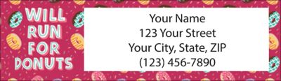 Donuts Return Address Label