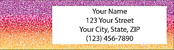 Glitter Sparkles Address Label