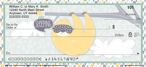 Take Your Time in Appreciating The Cuteness of Sloths with These Fun Personal Check Designs