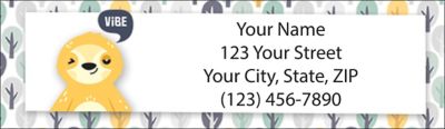 Sloth Vibes Return Address Label