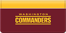 Genuine Leather Washington Commanders Checkbook Cover Celebrates Your Favorite Professional Football Team
