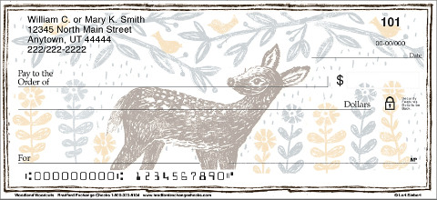Showcase Your Love of Hand Artistry and Woodland Critters with these Checks
