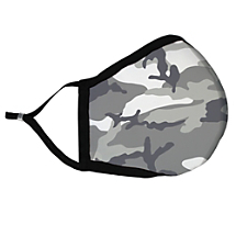 Add a Twist to Camouflage with this Gray Camouflage Fabric Face Mask