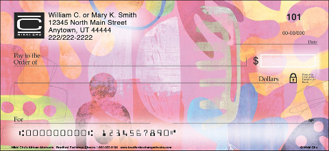 Featuring African Abstracts Personal Checks by Celebrity Designer Nikki Chu
