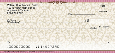 Let These Elegant Personal Checks Add a Touch of Rich Beauty to Every Day
