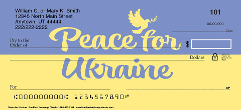 Support Peace for The Ukraine with Personal Checks