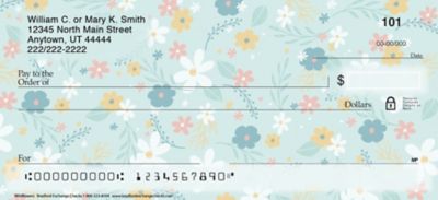 Enjoy Simple Beauty with Dainty Wildflowers Personal Checks