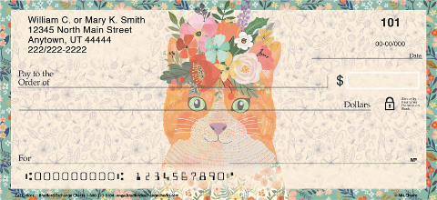 Purrfect Bohemian Cats on Calicos Personal Checks