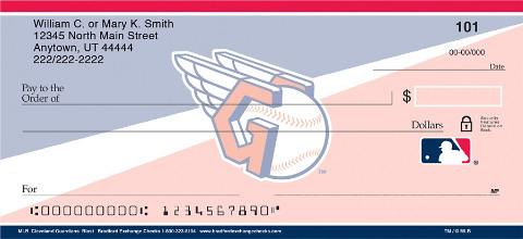 Cleveland Guardians Personal Checks Feature a Refreshing Blast on a Classic MLB Team Logo