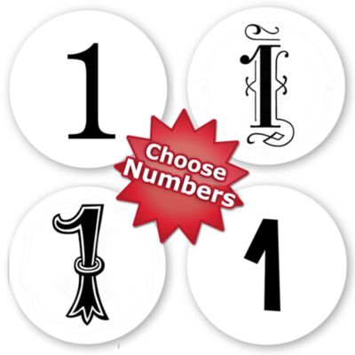 Choose Your Number Peel & Stick Stamp Set
